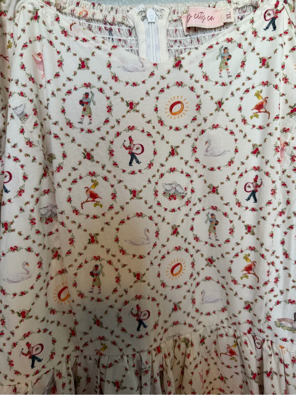 Smocked Square-Neck Maxi 12 Days of Christmas Dress - Picture 4 of 9